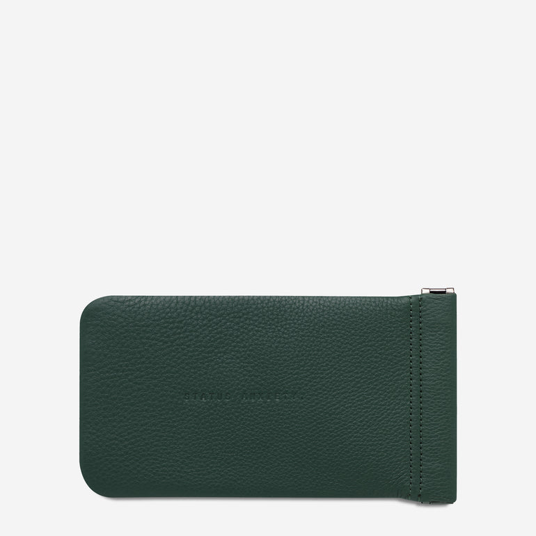 Status Anxiety Keepsake Leather Glasses Pouch Teal