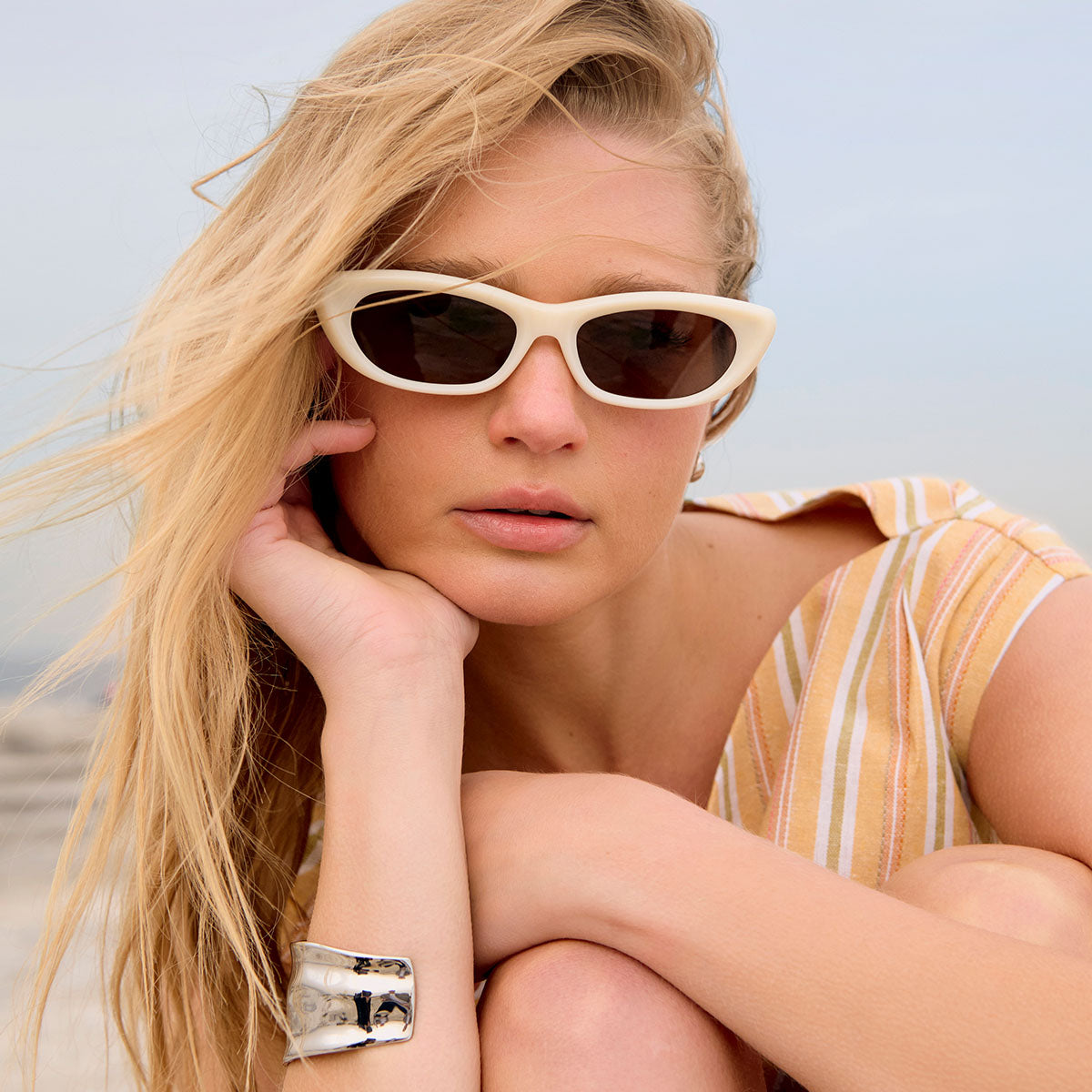 Status Anxiety Sidelines Sunglasses Bone