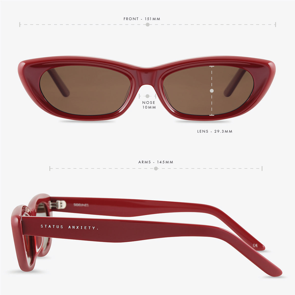 Status Anxiety Sidelines Sunglasses Cherry