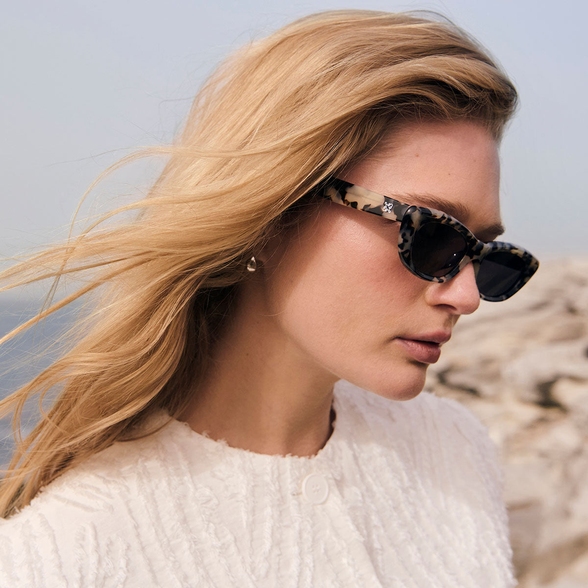Status Anxiety Sidelines Sunglasses White Tort