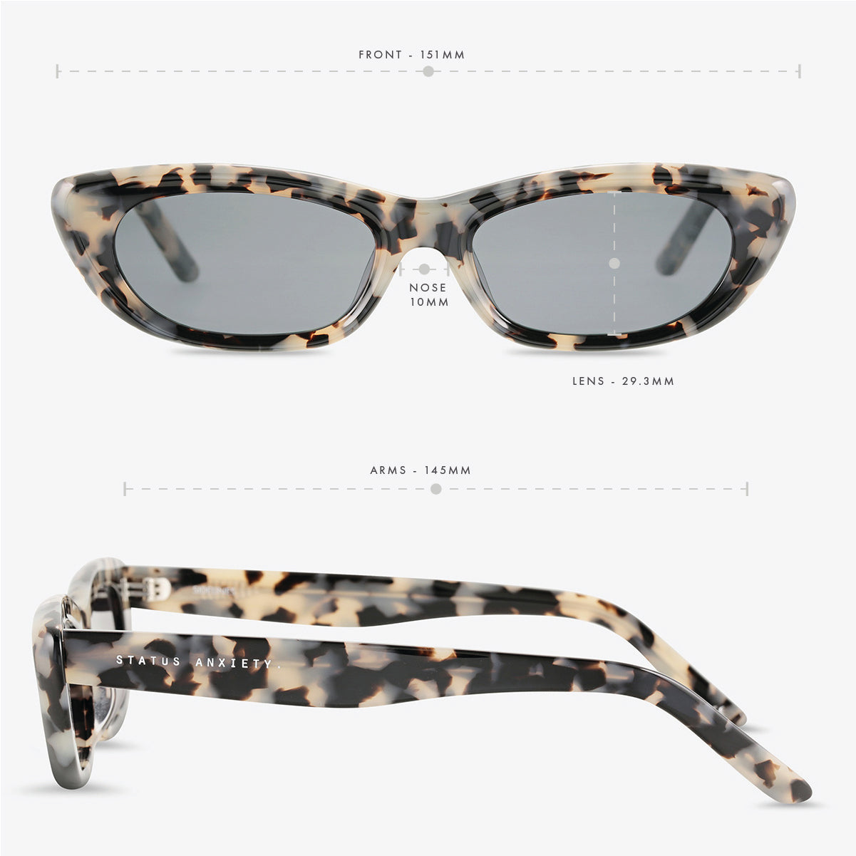 Status Anxiety Sidelines Sunglasses White Tort