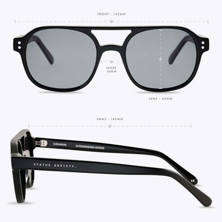 Status Anxiety Subliminal Sunglasses Black