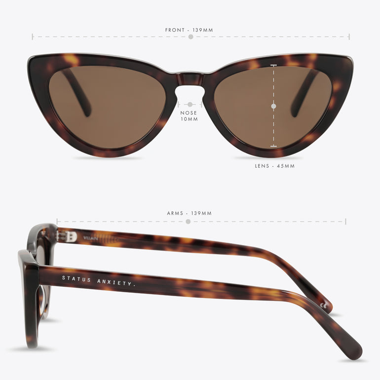 Status Anxiety Villain Sunglasses Brown Tort