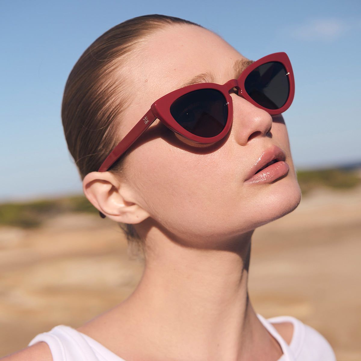 Status Anxiety Villain Sunglasses Cherry