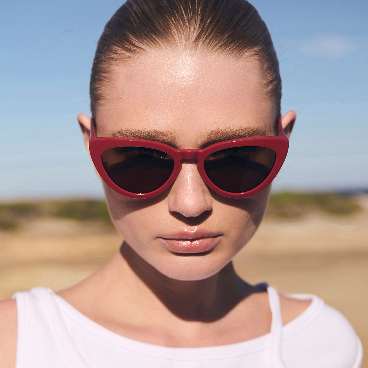Status Anxiety Villain Sunglasses Cherry