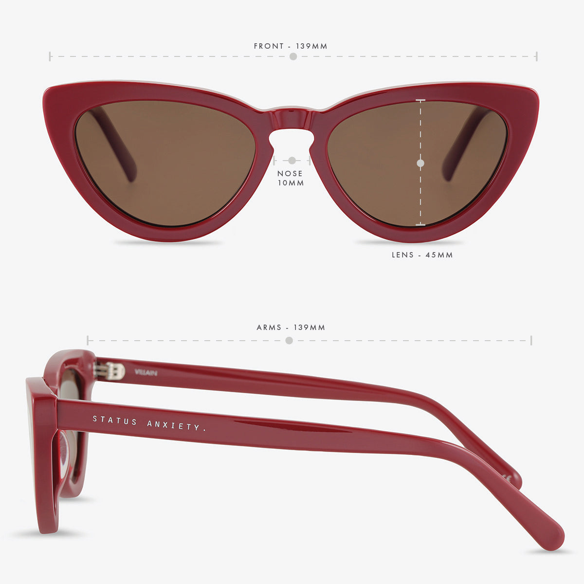 Status Anxiety Villain Sunglasses Cherry