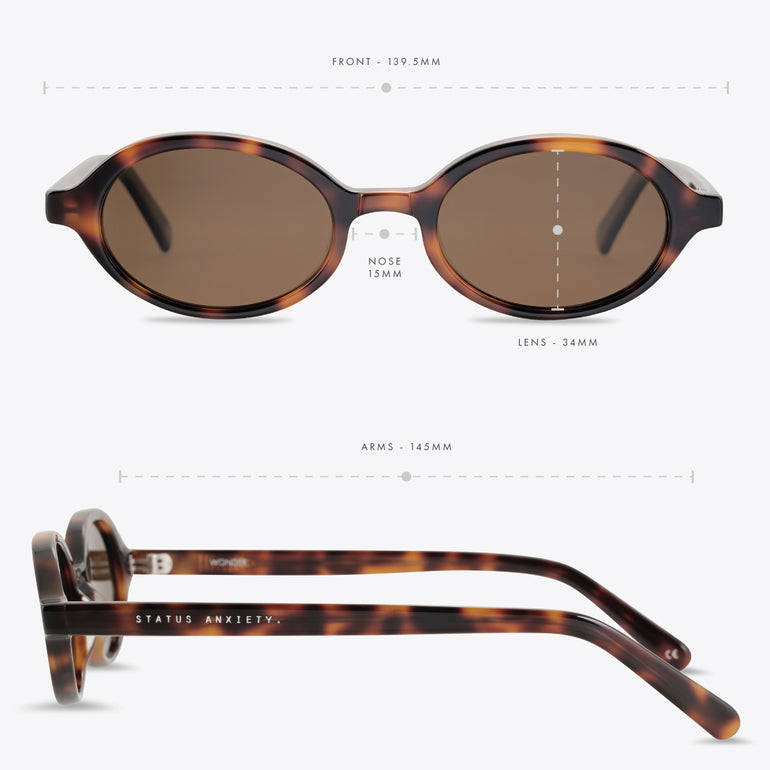 Status Anxiety Wonder Sunglasses Brown Tort
