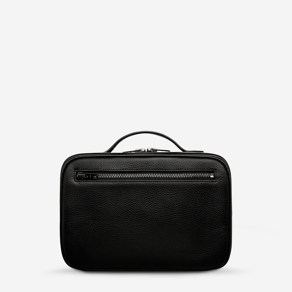Status Anxiety Farther Away Leather Toiletries Bag Black