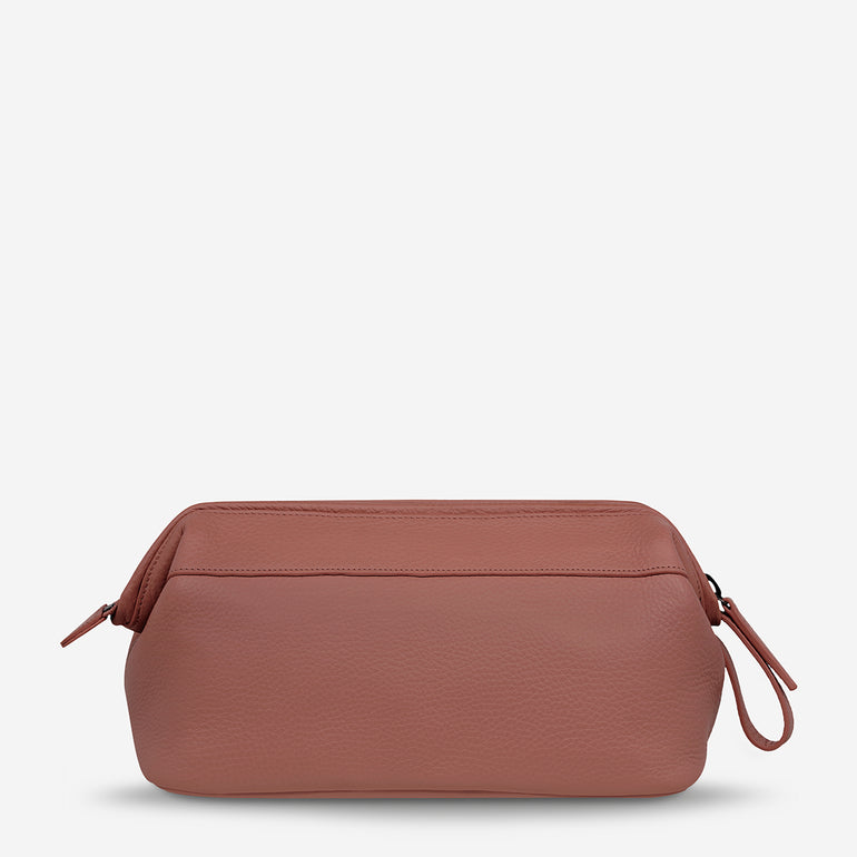 Status Anxiety Liability Leather Toiletry Bag Dusty Rose