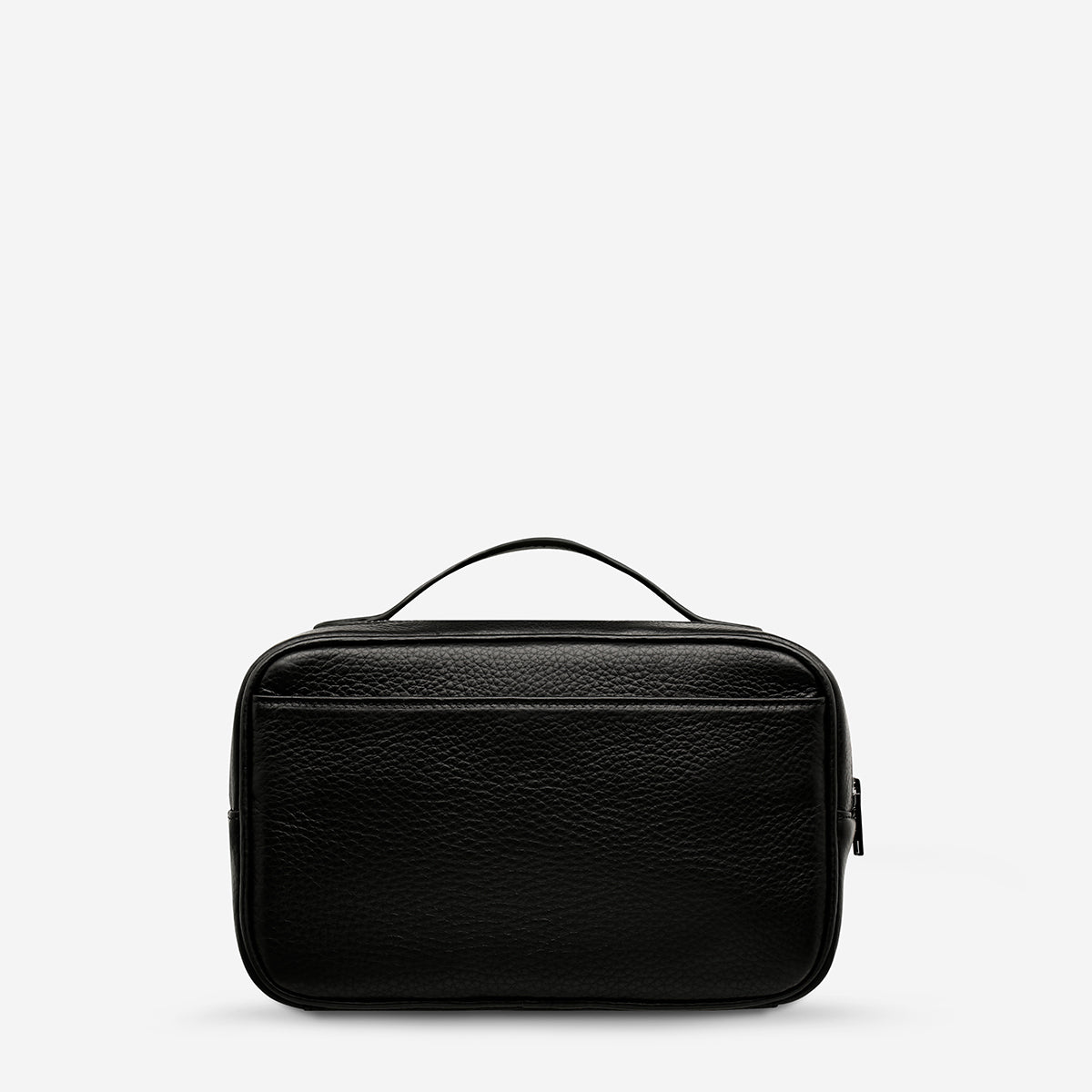 Status Anxiety Other Side Leather Toiletries Bag Black