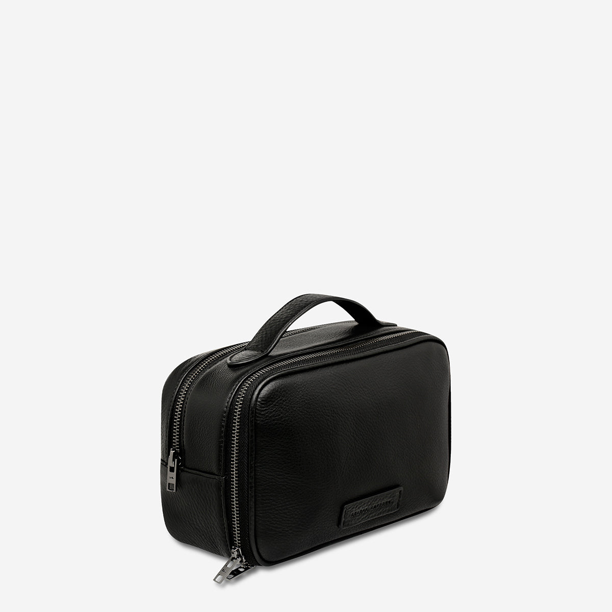 Status Anxiety Other Side Leather Toiletries Bag Black