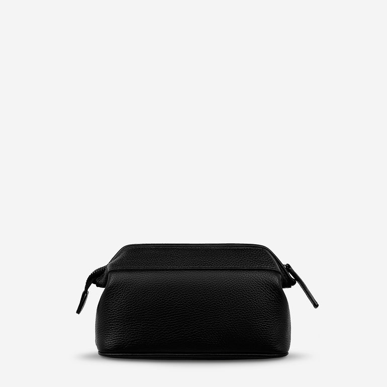 Status Anxiety Thinking of a Place Leather Toiletry Bag Black