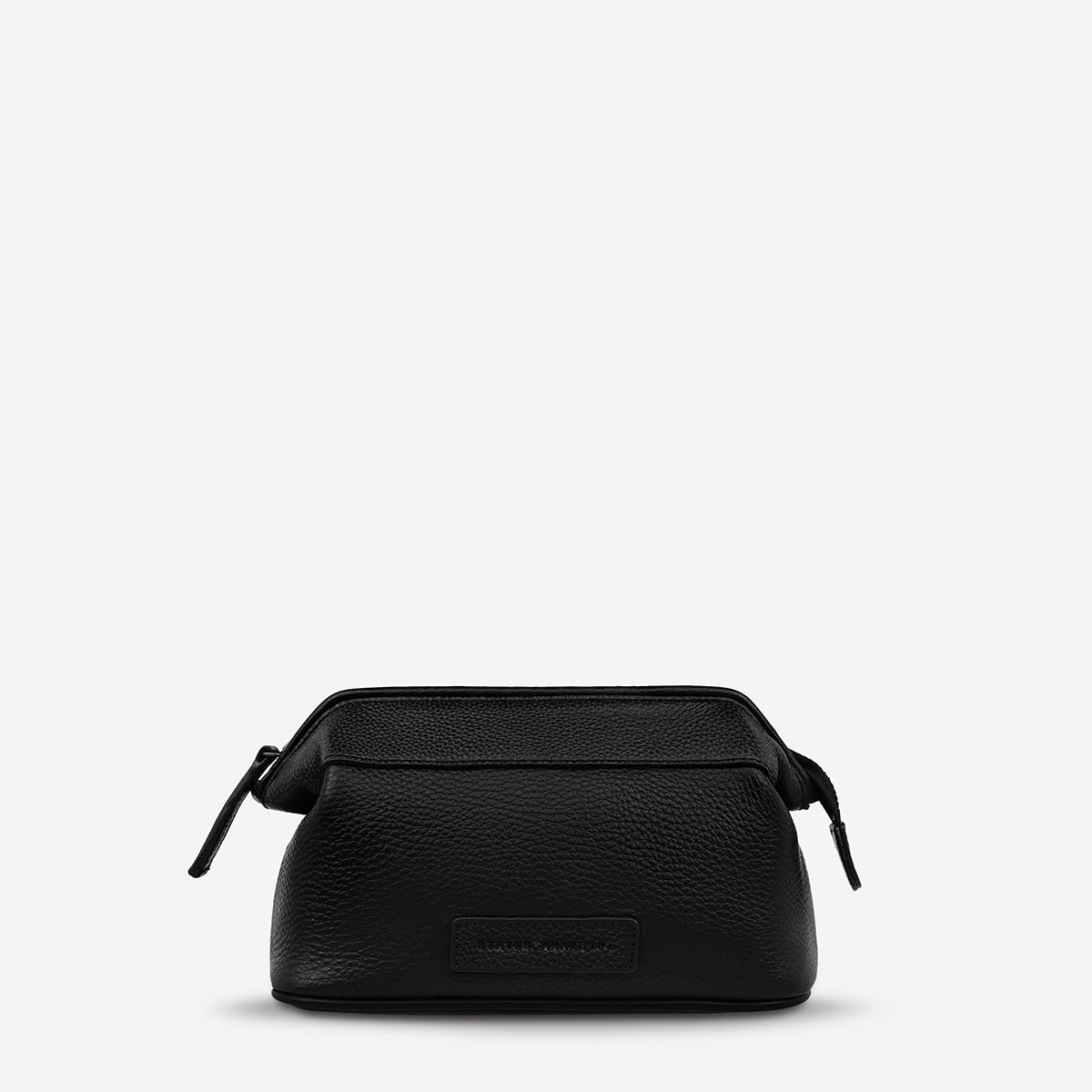 Status Anxiety Thinking of a Place Leather Toiletry Bag Black