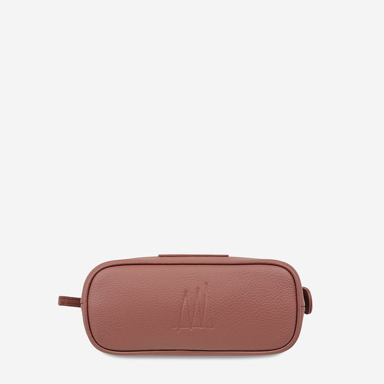 Status Anxiety Thinking of a Place Leather Toiletry Bag Dusty Rose