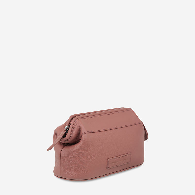 Status Anxiety Thinking of a Place Leather Toiletry Bag Dusty Rose