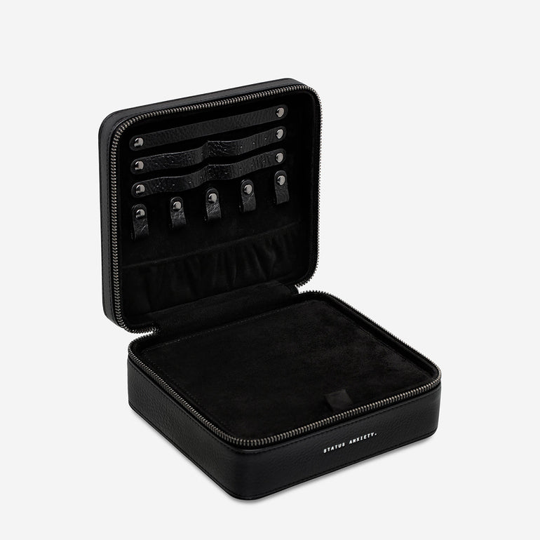 Status Anxiety Along For The Ride Leather Jewellery Case Black