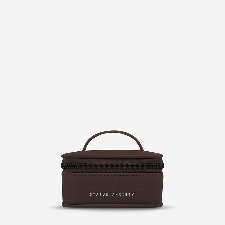 Status Anxiety Heartbreaker Leather Jewellery Case Cocoa