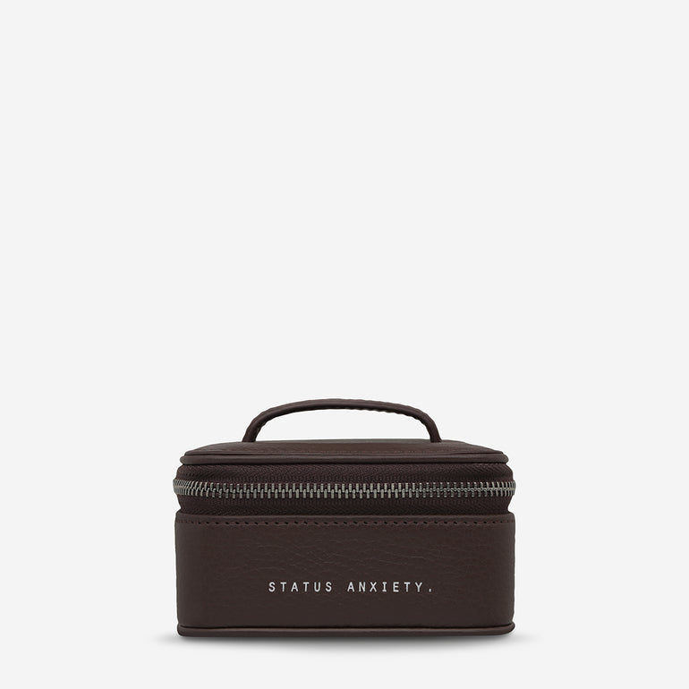 Status Anxiety Heartbreaker Leather Jewellery Case Cocoa