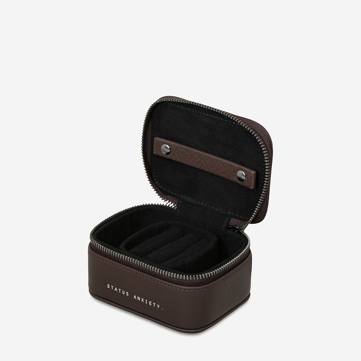 Status Anxiety Heartbreaker Leather Jewellery Case Cocoa