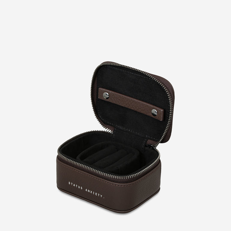 Status Anxiety Heartbreaker Leather Jewellery Case Cocoa