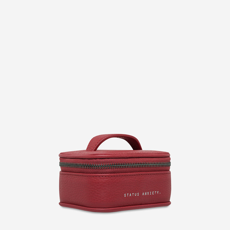 Status Anxiety Heartbreaker Leather Jewellery Case Rouge