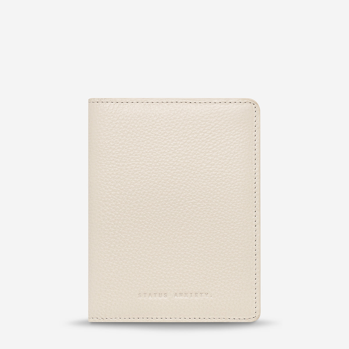Status Anxiety In Transit Leather Passport Wallet Oat