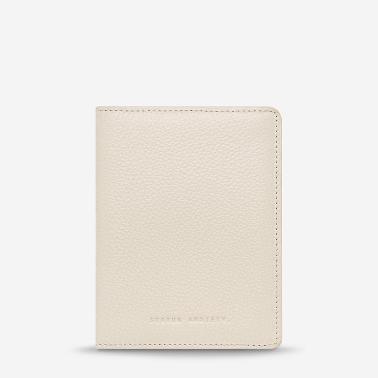 Status Anxiety In Transit Leather Passport Wallet Oat