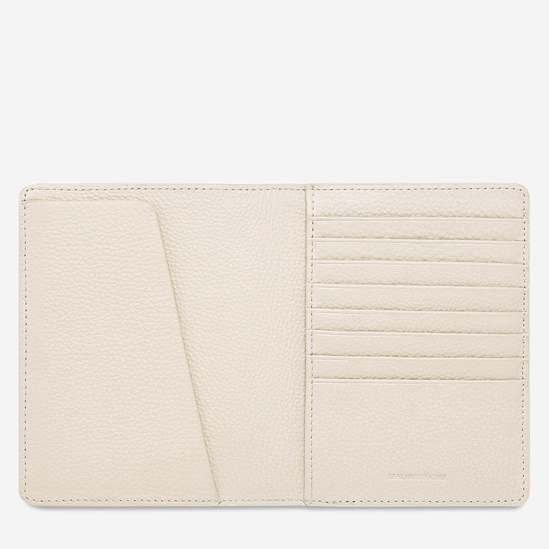 Status Anxiety In Transit Leather Passport Wallet Oat