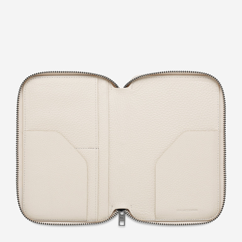 Status Anxiety Nowhere To Be Found Leather Travel Wallet Oat