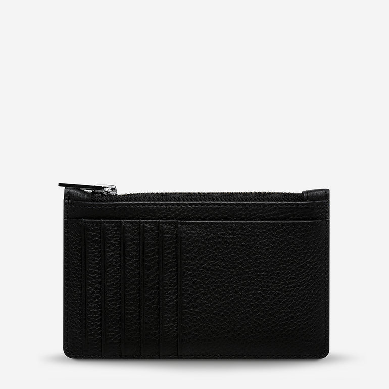 Status Anxiety Avoiding Things Women's Leather Wallet Black