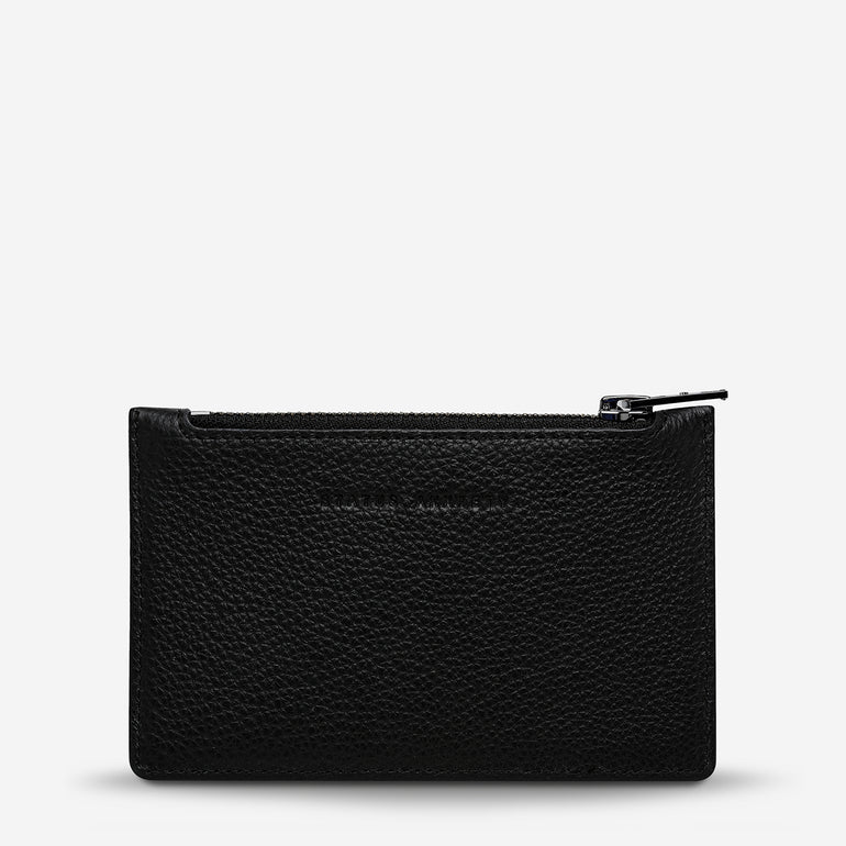 Status Anxiety Avoiding Things Women's Leather Wallet Black