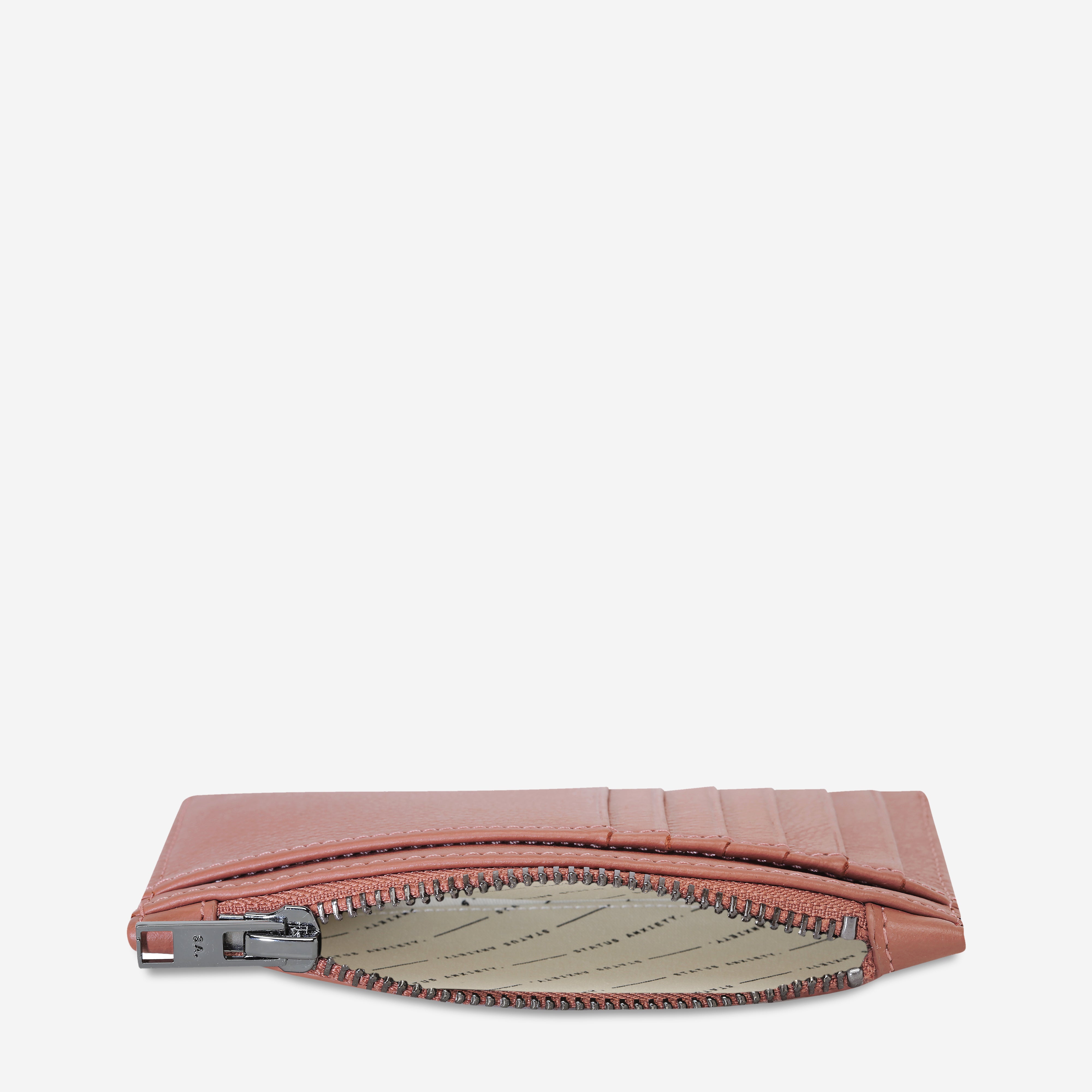 Status Anxiety Avoiding Things Women's Leather Wallet Dusty Rose