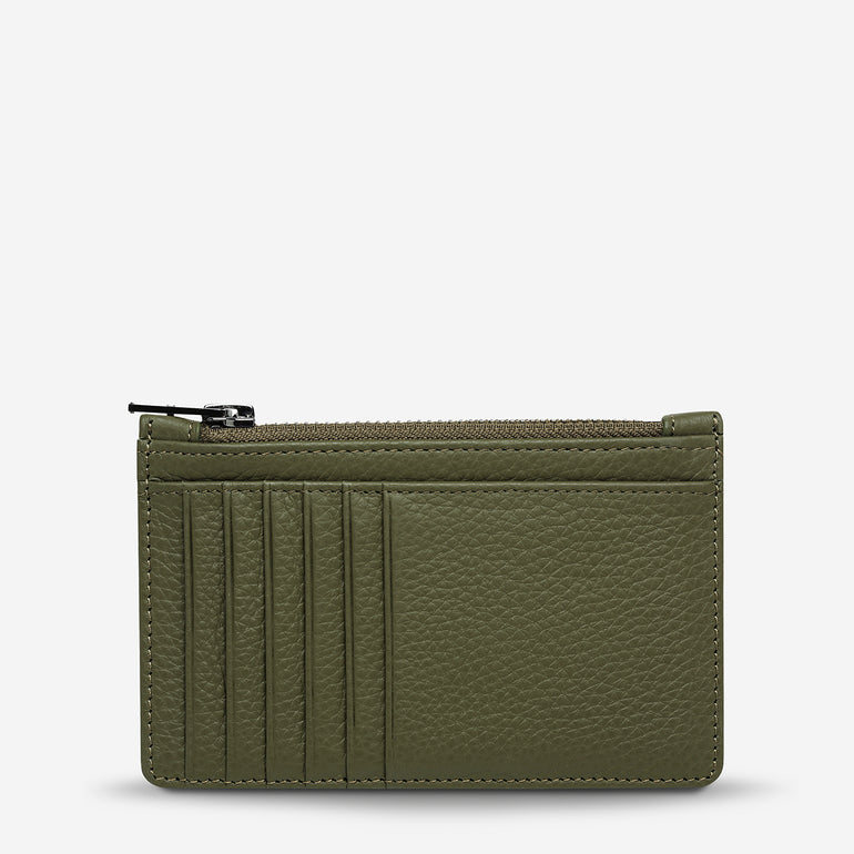 Status Anxiety Avoiding Things Women's Leather Wallet Khaki