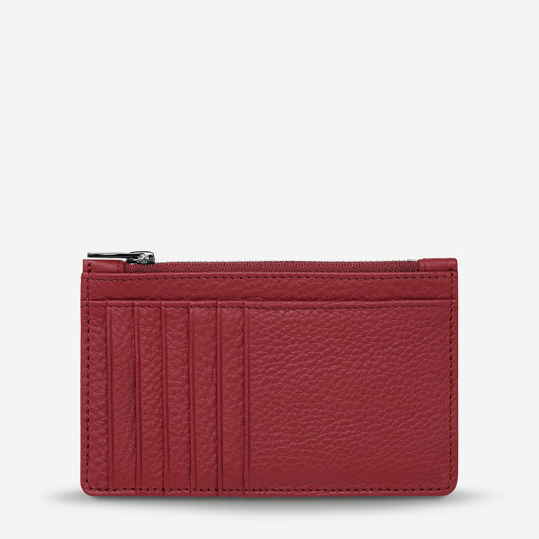 Status Anxiety Avoiding Things Women's Leather Wallet Rouge