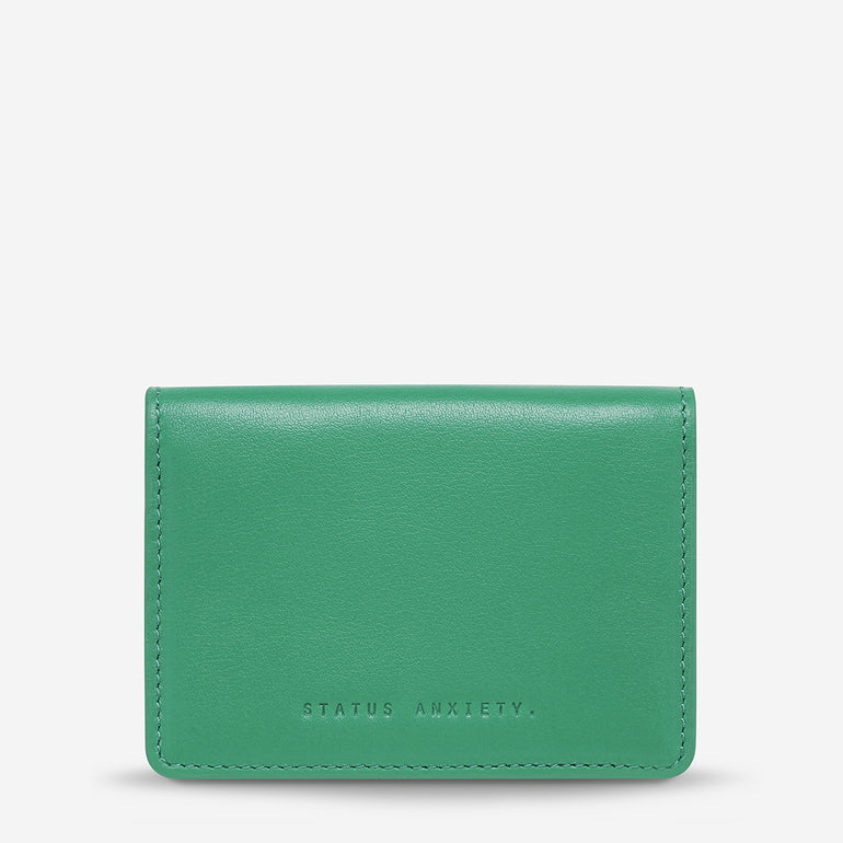 Status Anxiety Easy Does It Women's Leather Wallet Emerald Nappa
