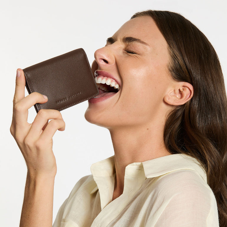 Status Anxiety Easy Does It Women's Leather Wallet Cocoa Nappa