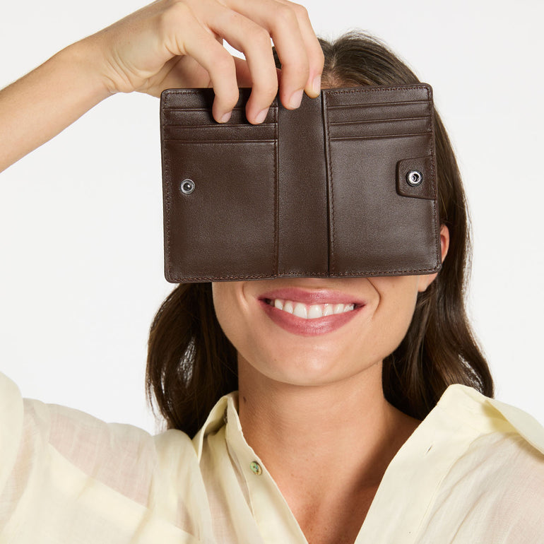 Status Anxiety Easy Does It Women's Leather Wallet Cocoa Nappa
