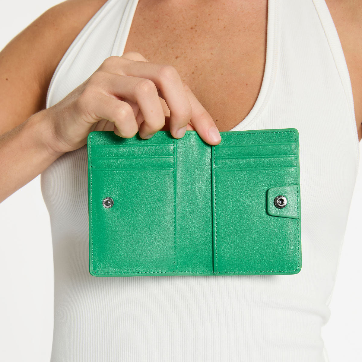 Status Anxiety Easy Does It Women's Leather Wallet Emerald Nappa