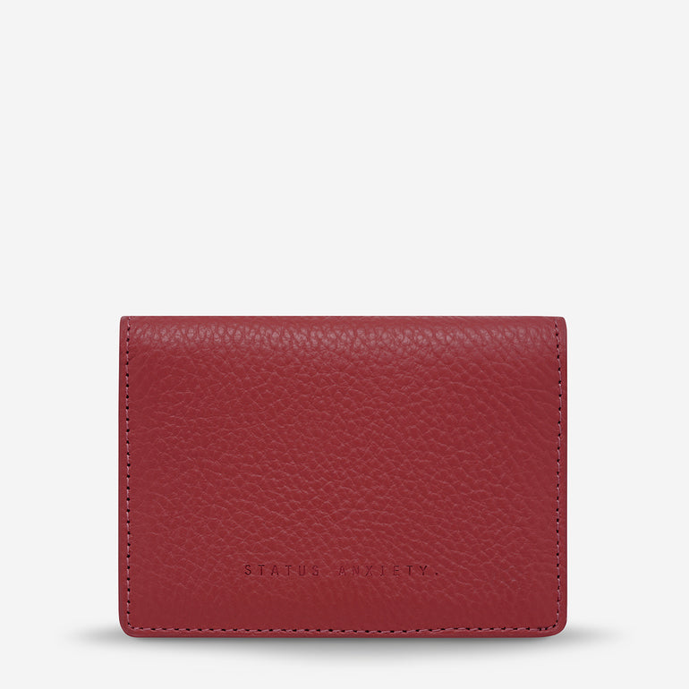 Status Anxiety Easy Does It Women's Leather Wallet Rouge