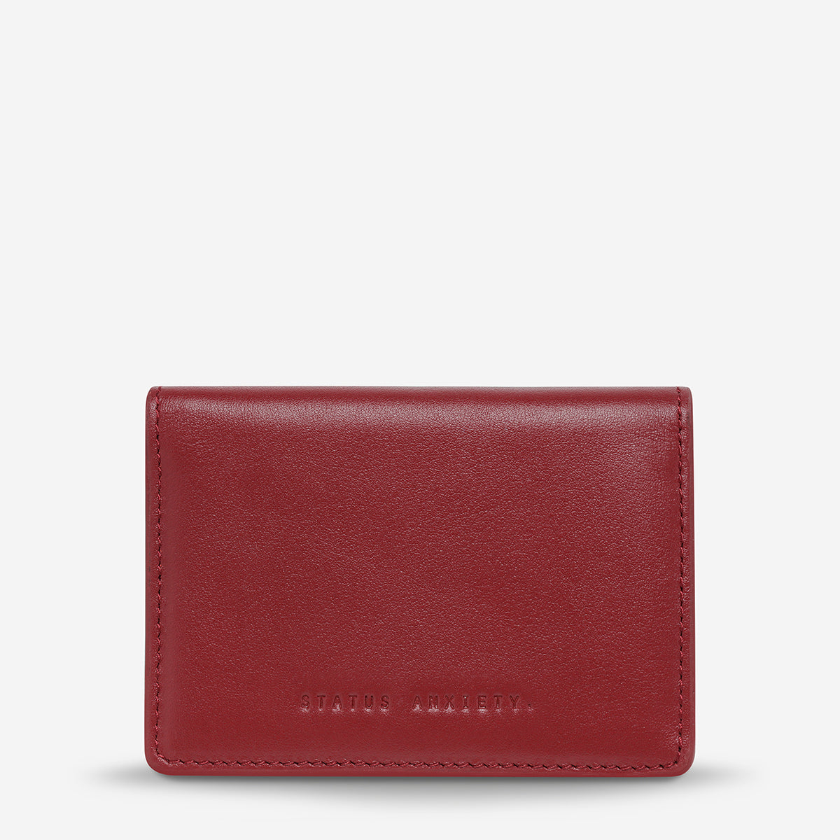 Status Anxiety Easy Does It Women's Leather Wallet Rouge Nappa