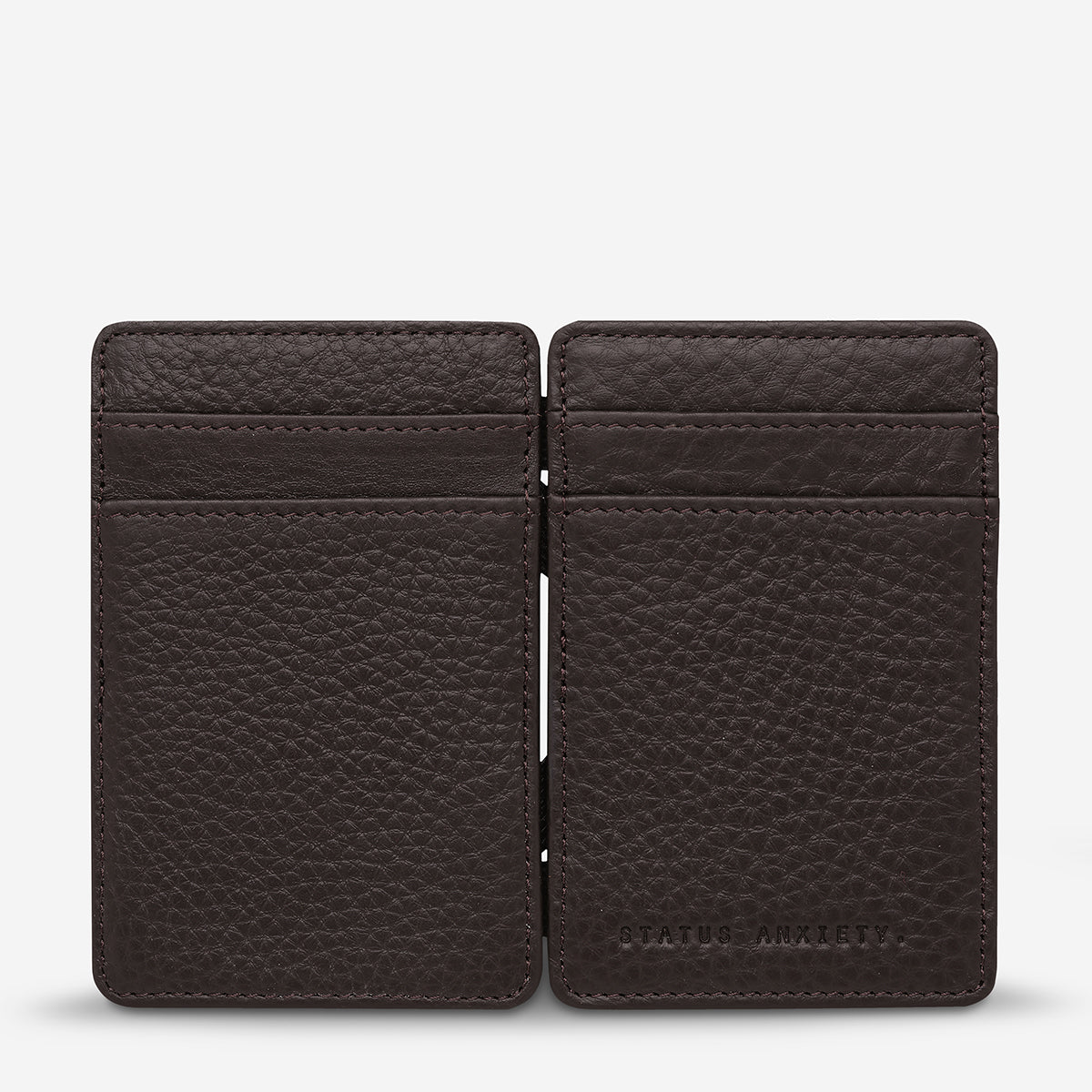 Status Anxiety Flip Men's Leather Wallet Chocolate