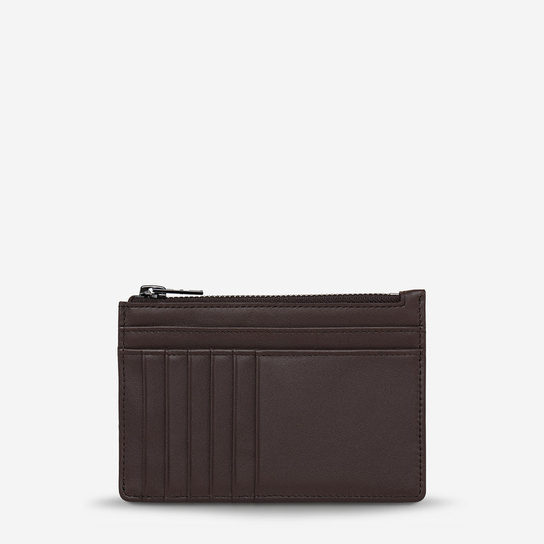 Status Anxiety Gone Again Leather Wallet Cocoa Nappa