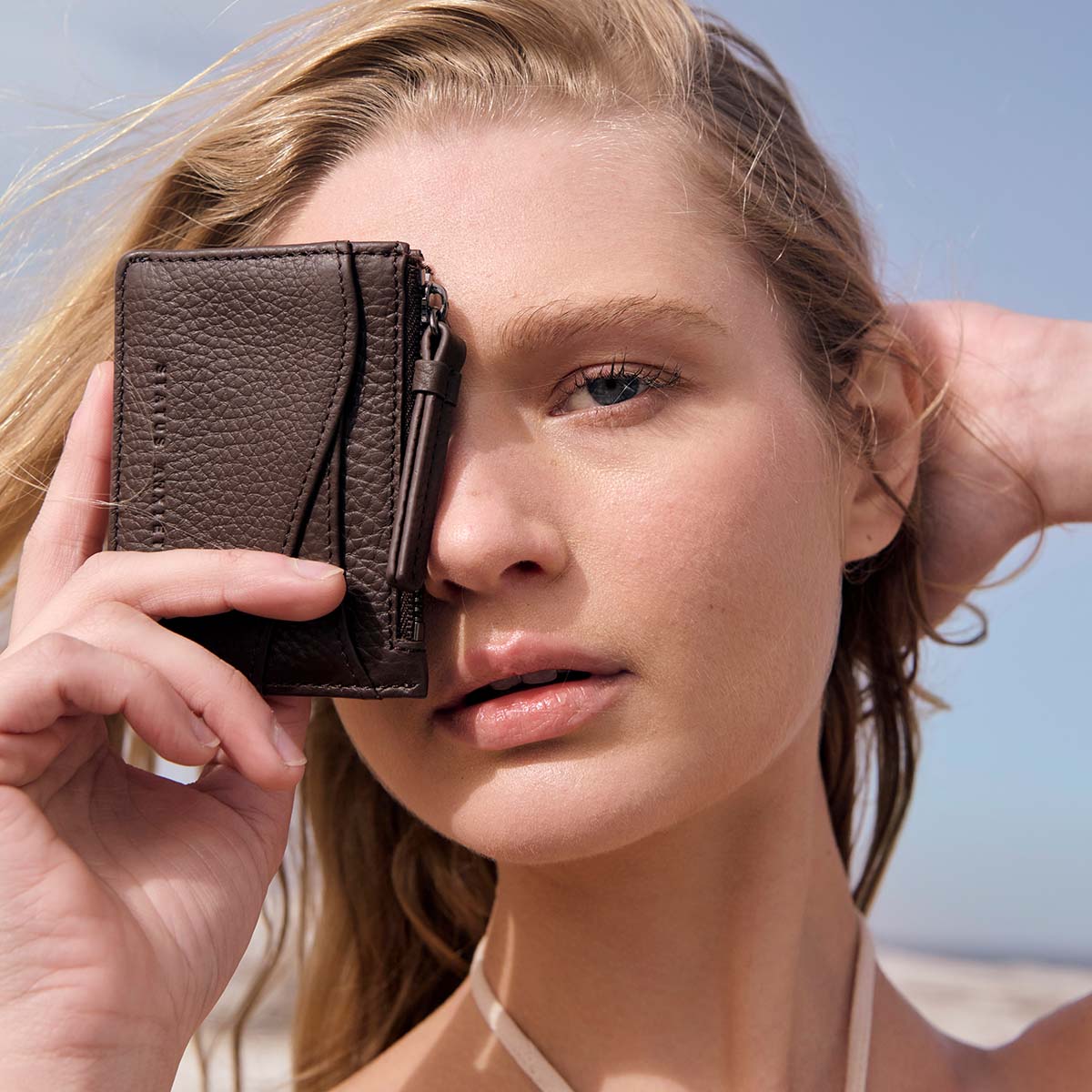 Status Anxiety Hearts Still Beating Leather Wallet Cocoa