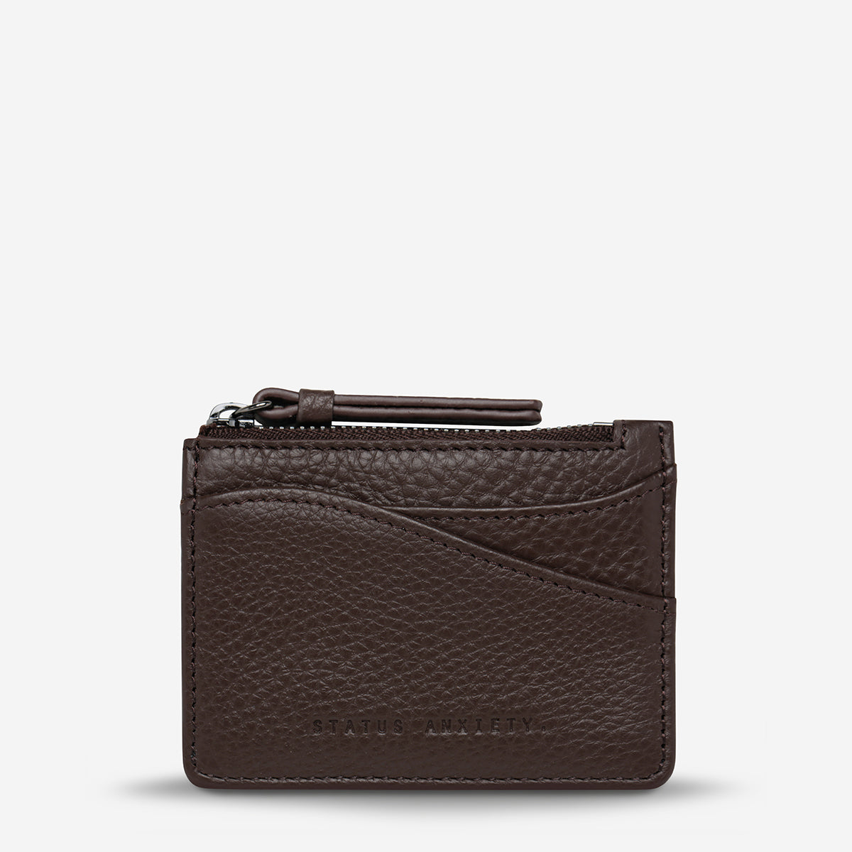 Status Anxiety Hearts Still Beating Leather Wallet Cocoa