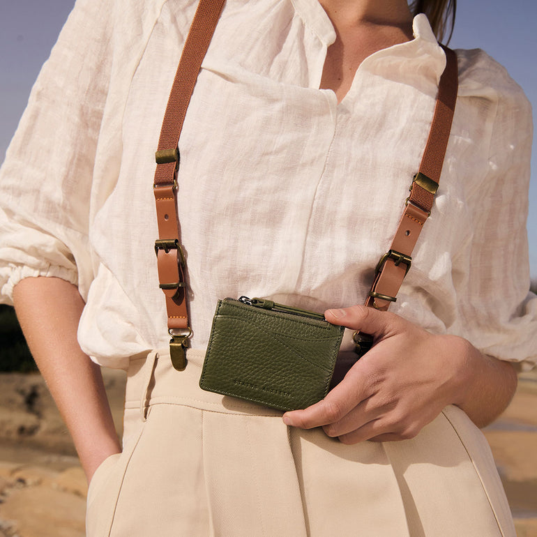 Status Anxiety Hearts Still Beating Leather Wallet Khaki