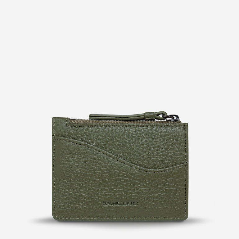 Status Anxiety Hearts Still Beating Leather Wallet Khaki