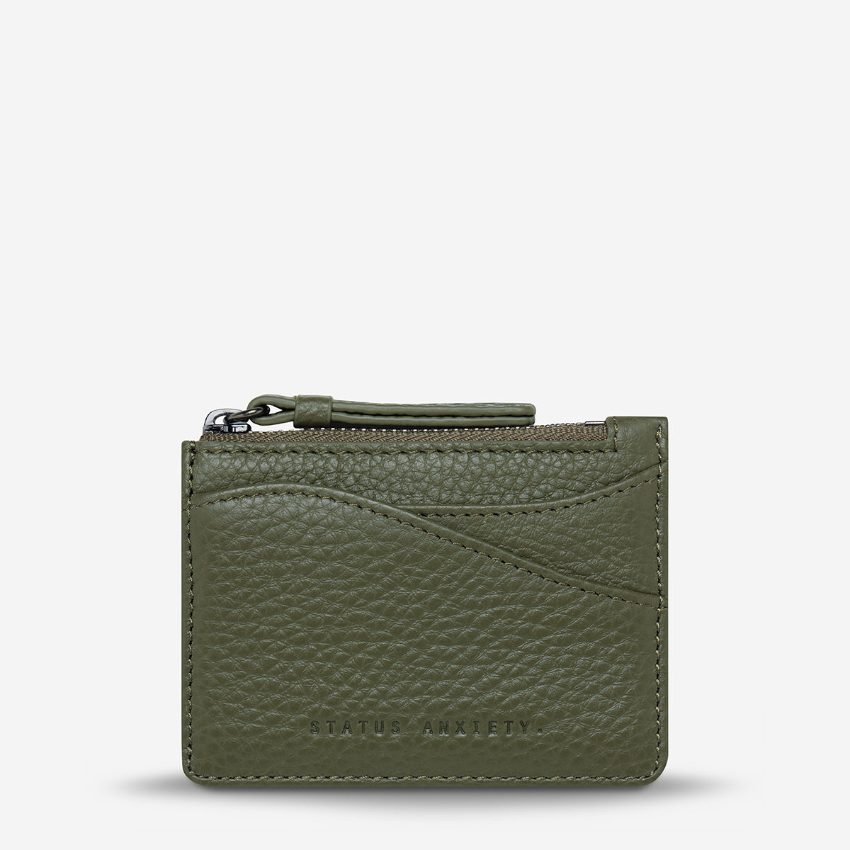 Status Anxiety Hearts Still Beating Leather Wallet Khaki
