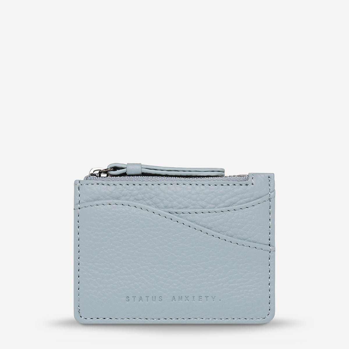 Status Anxiety Hearts Still Beating Leather Wallet Powder Blue