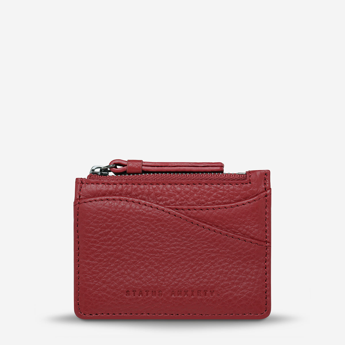 Status Anxiety Hearts Still Beating Leather Wallet Rouge