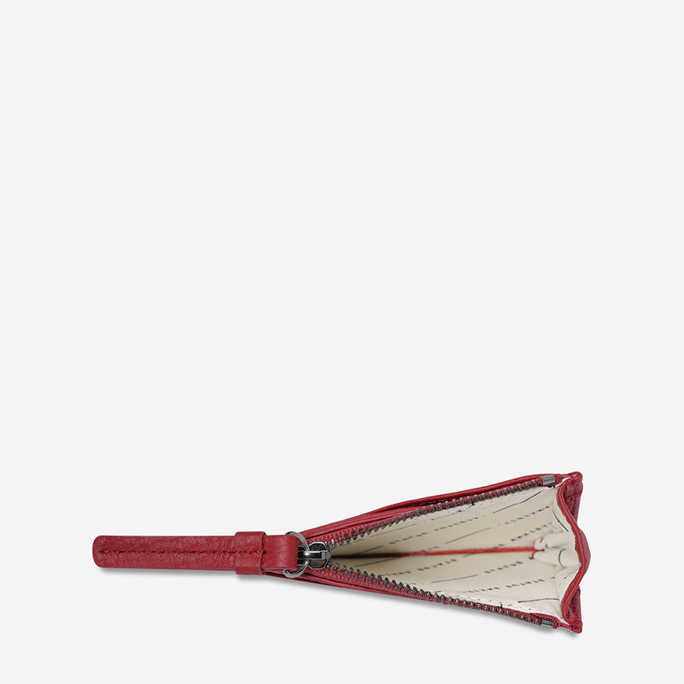 Status Anxiety Hearts Still Beating Leather Wallet Rouge